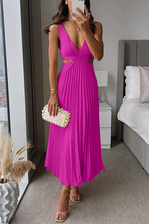 Radiant Grace Pleated Maxi Dress