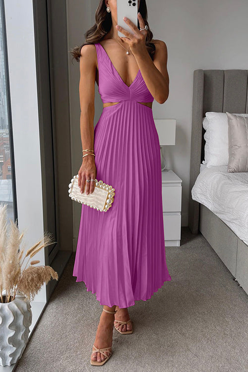 Radiant Grace Pleated Maxi Dress