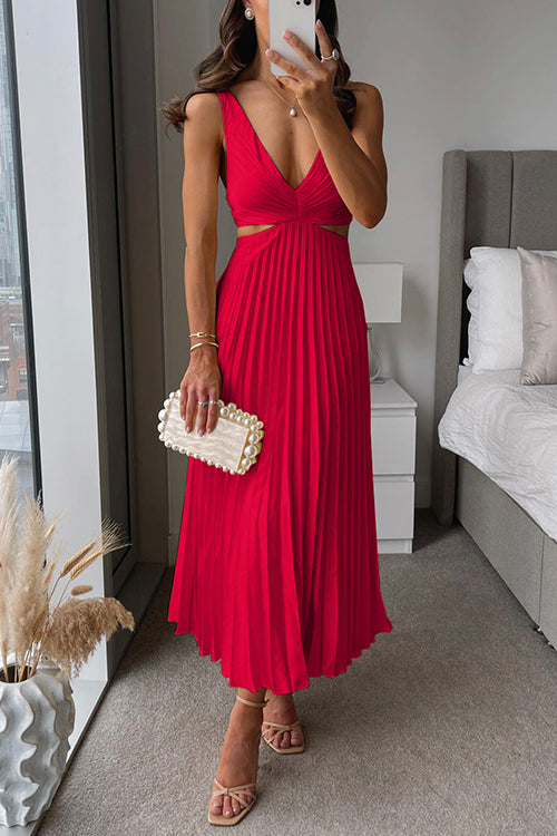Radiant Grace Pleated Maxi Dress
