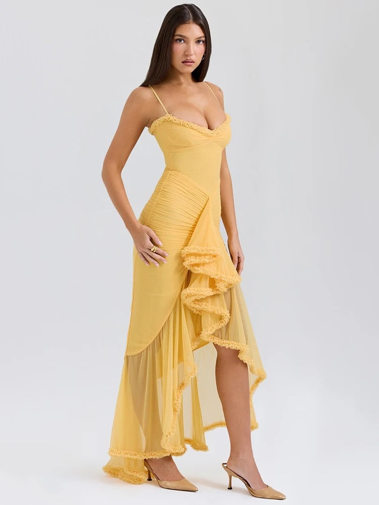 Sunset Ruffle Maxi Dress