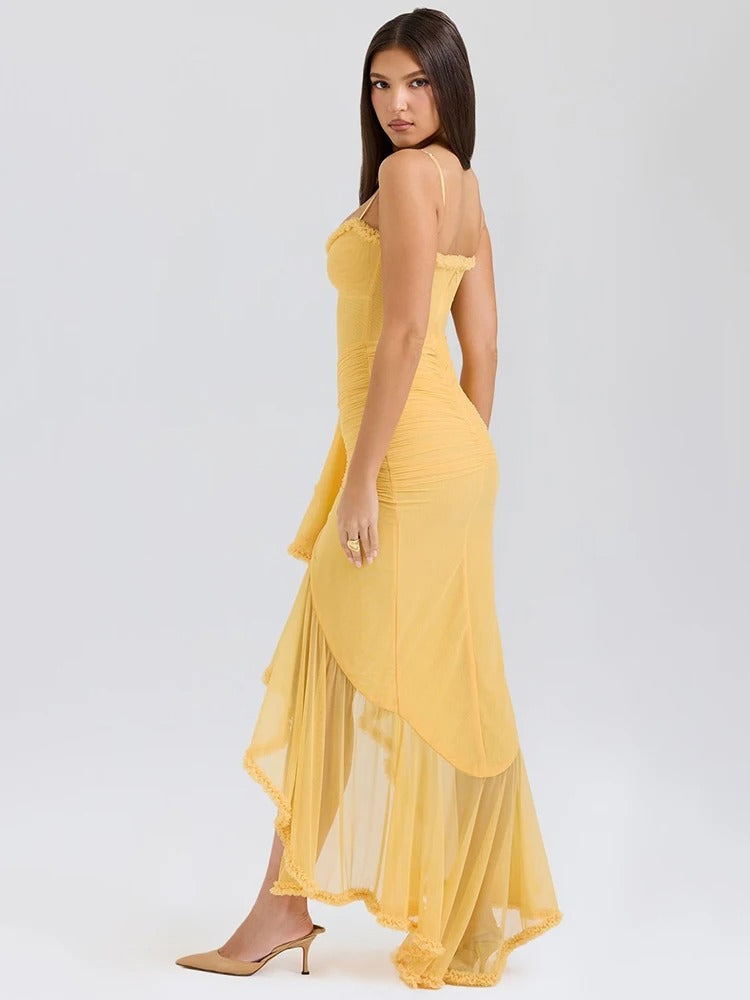 Sunset Ruffle Maxi Dress