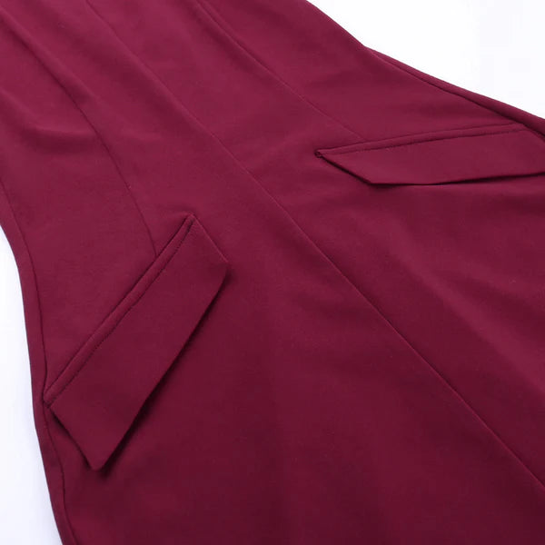 Bold Elegance Pocket Mini Dress