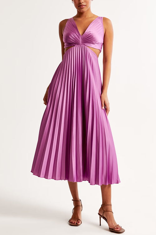 Radiant Grace Pleated Maxi Dress
