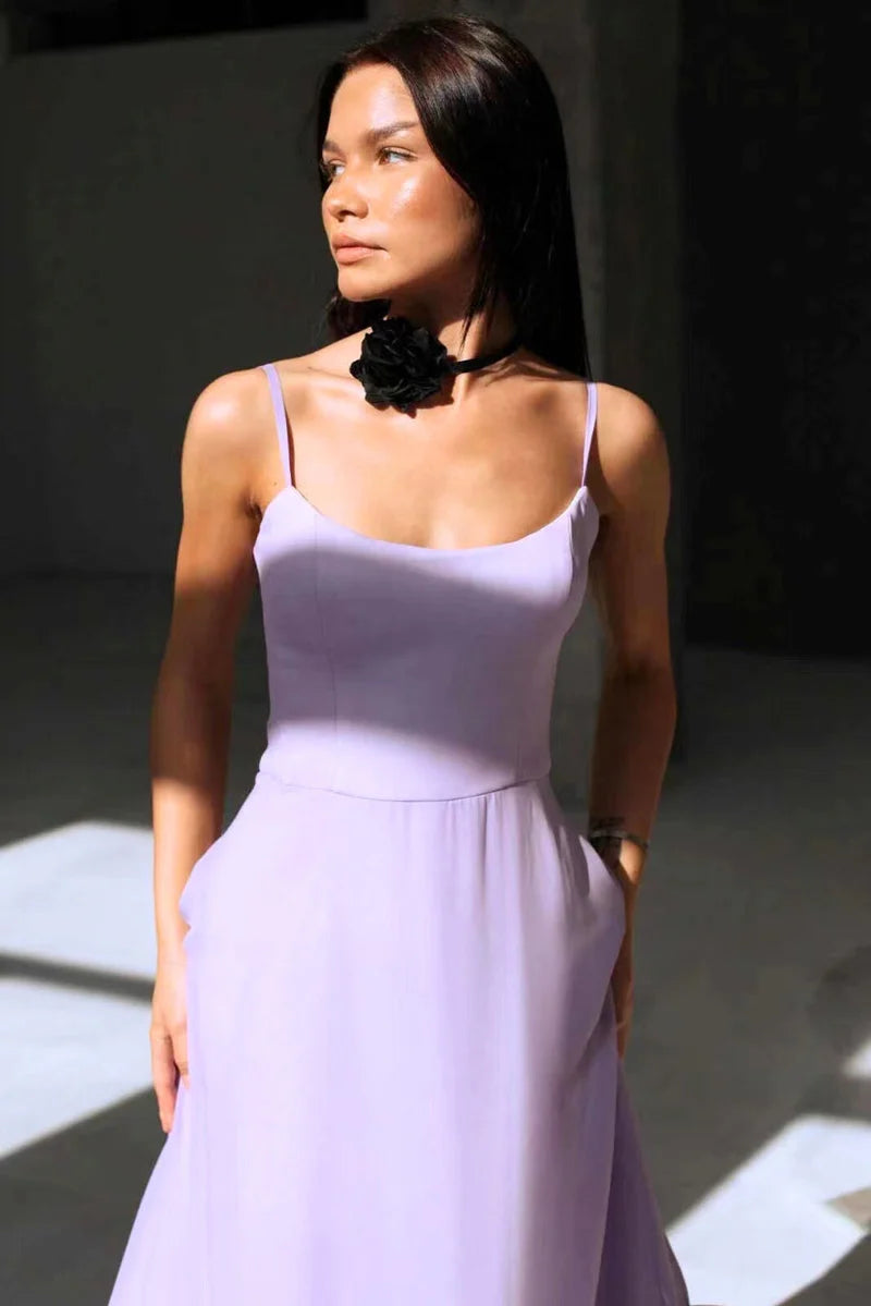 Serene Bloom Petal-Twist Midi Dress