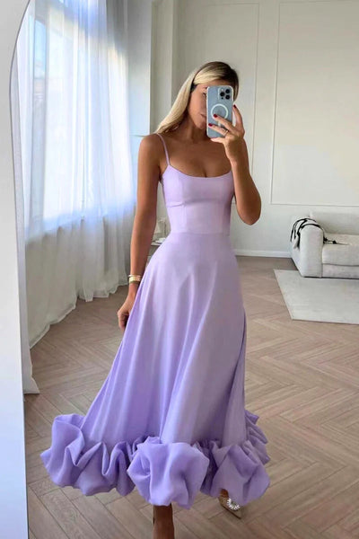 Serene Bloom Petal-Twist Midi Dress