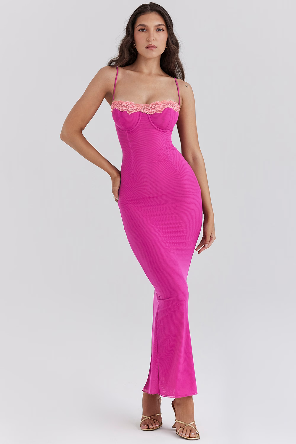 Sun-Kissed Lace Maxi Dress